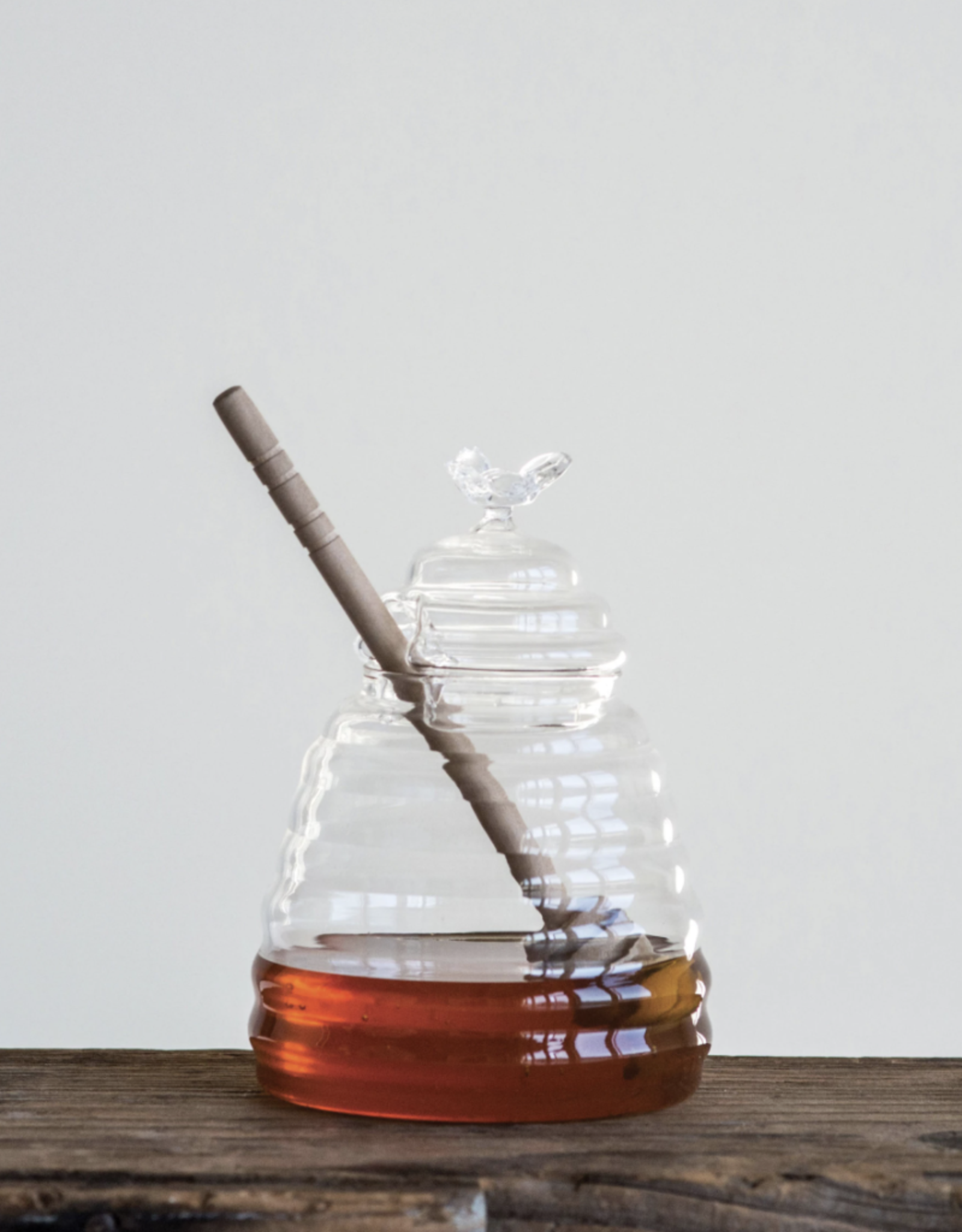 Honey Jar with Honey Dipper