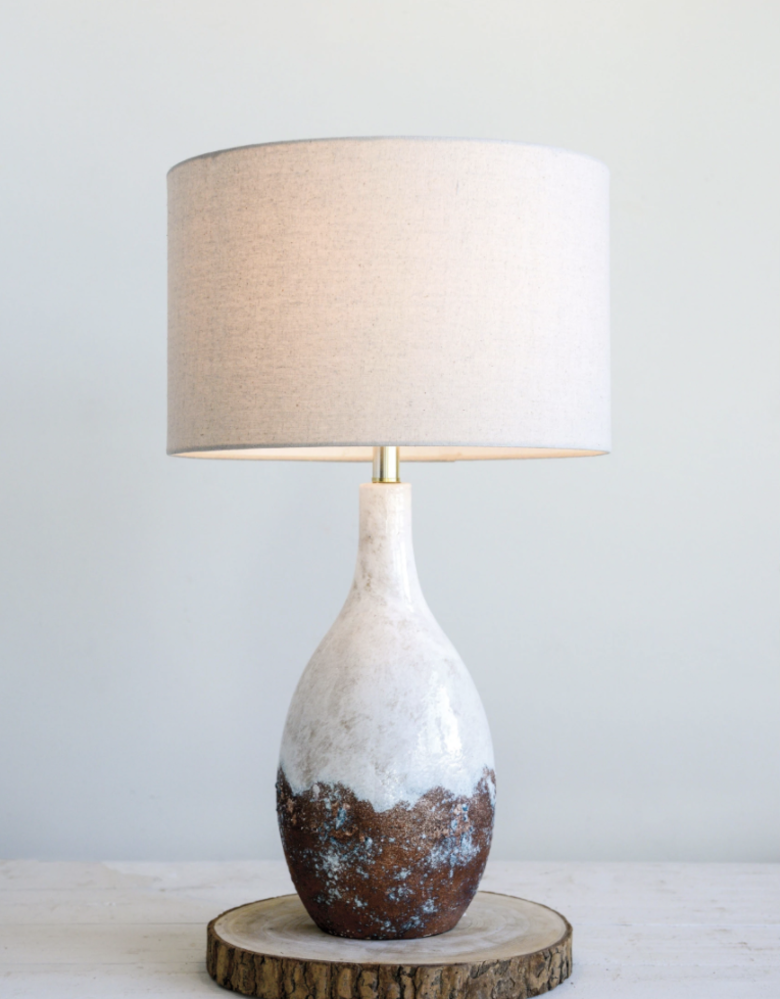 Ceramic Table Lamp with Linen Shade