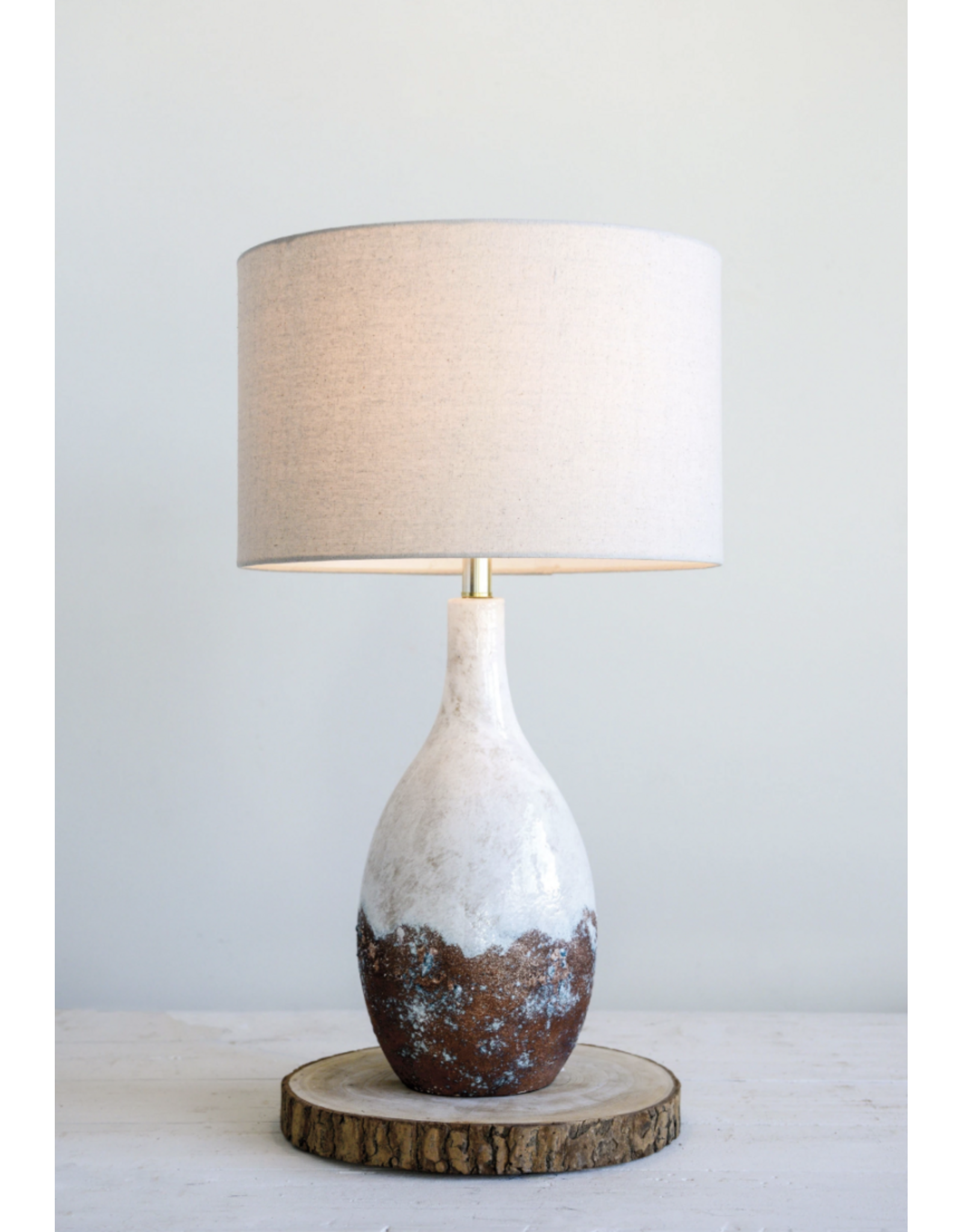 Ceramic Table Lamp with Linen Shade