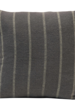 Grey & Blue Stripe Flannel Pillow