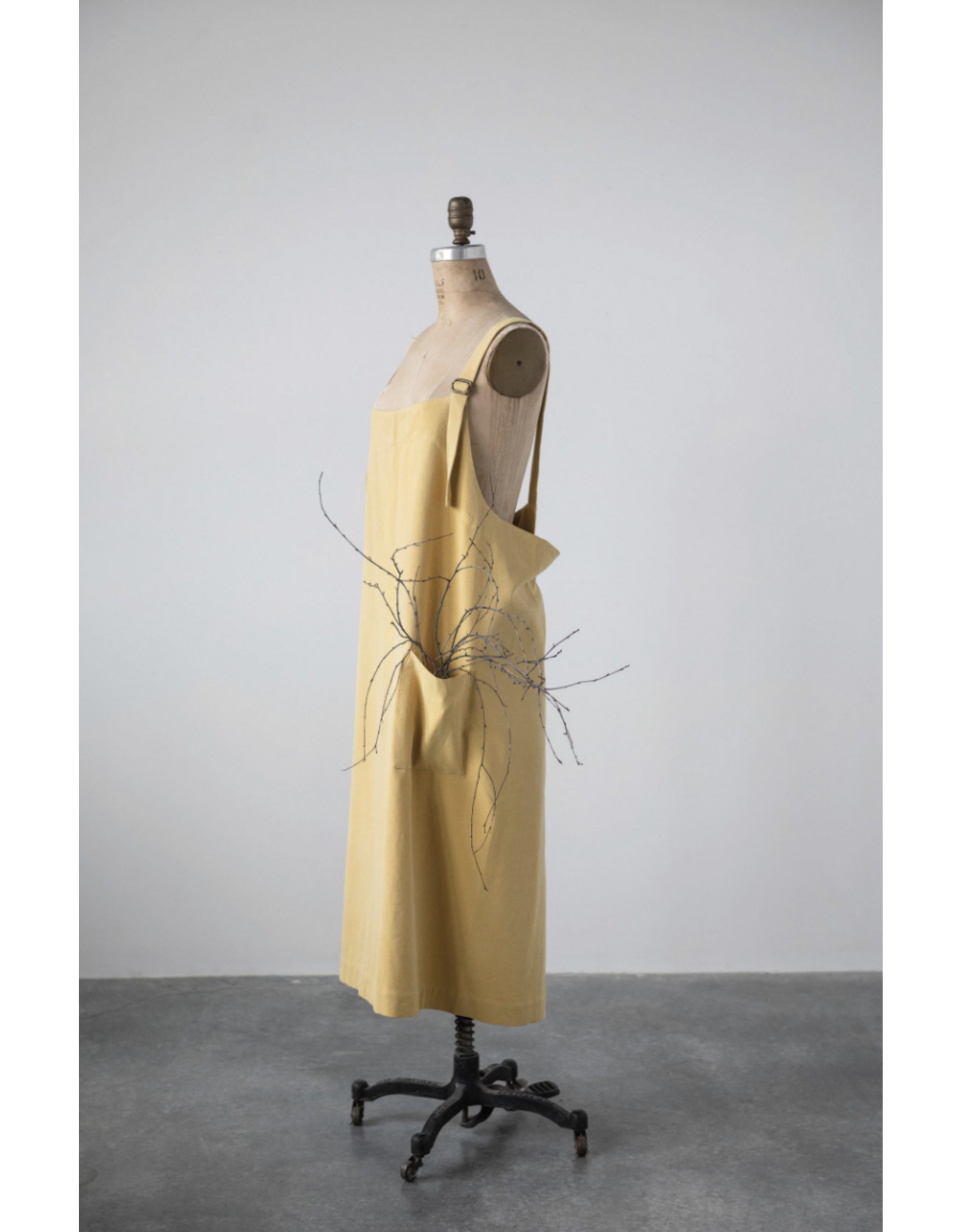 Yellow Cross Back Apron