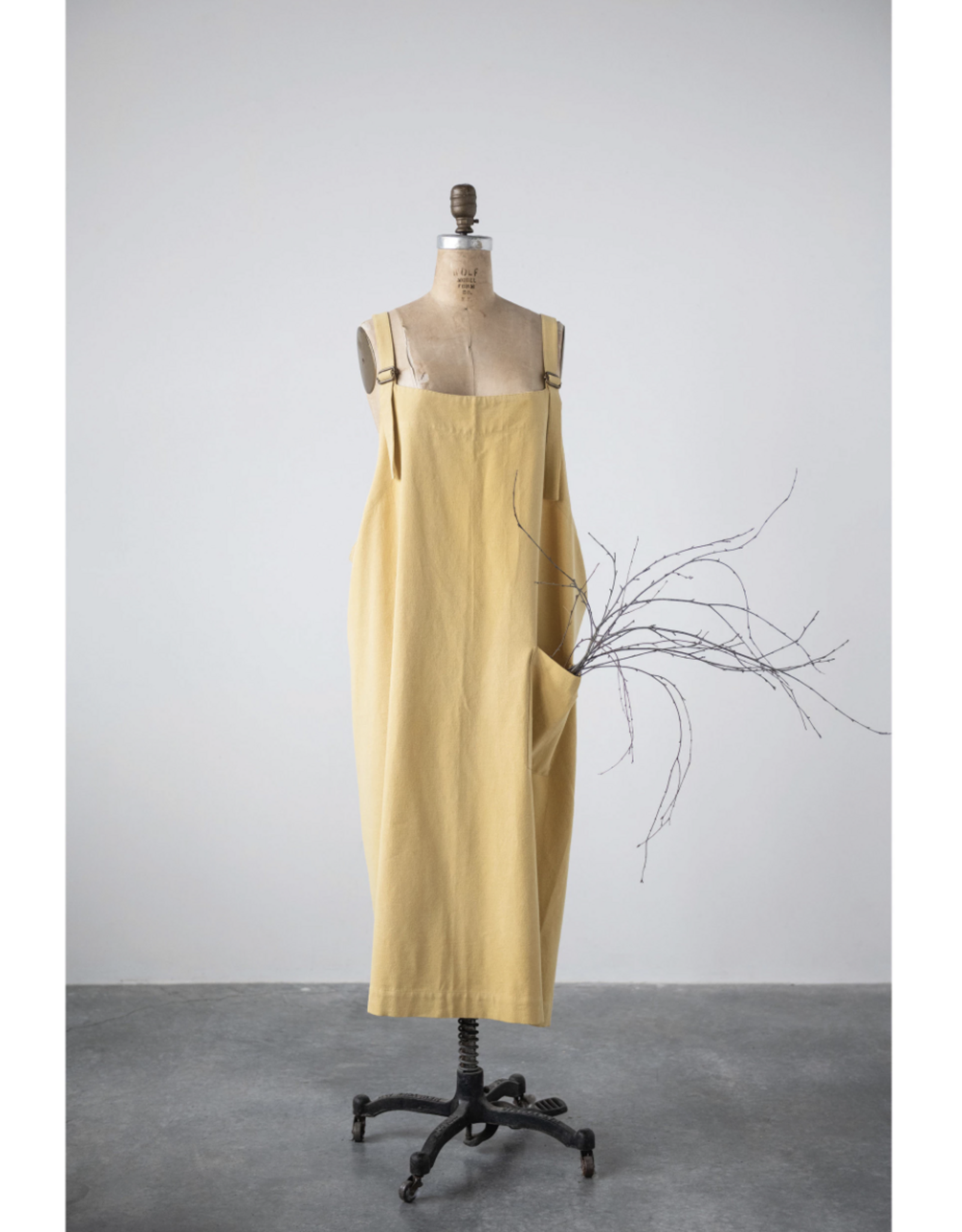 Yellow Cross Back Apron
