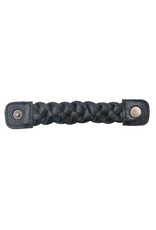 Black Leather Braided Napkin Ring