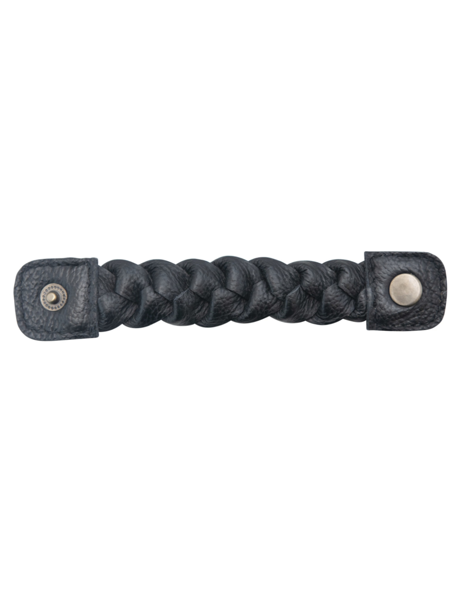 Black Leather Braided Napkin Ring
