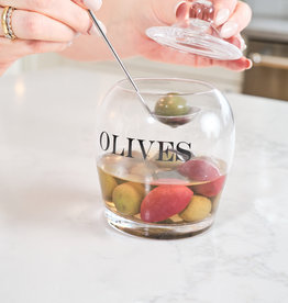 Olive Jar with Slotted Spoon