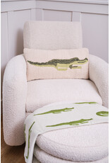 Cotton Knit Baby Blanket with Alligators
