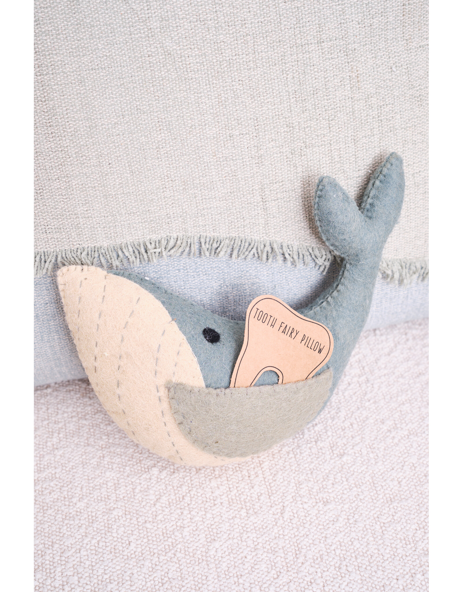 Wool Whale Tooth Fairy Pillow