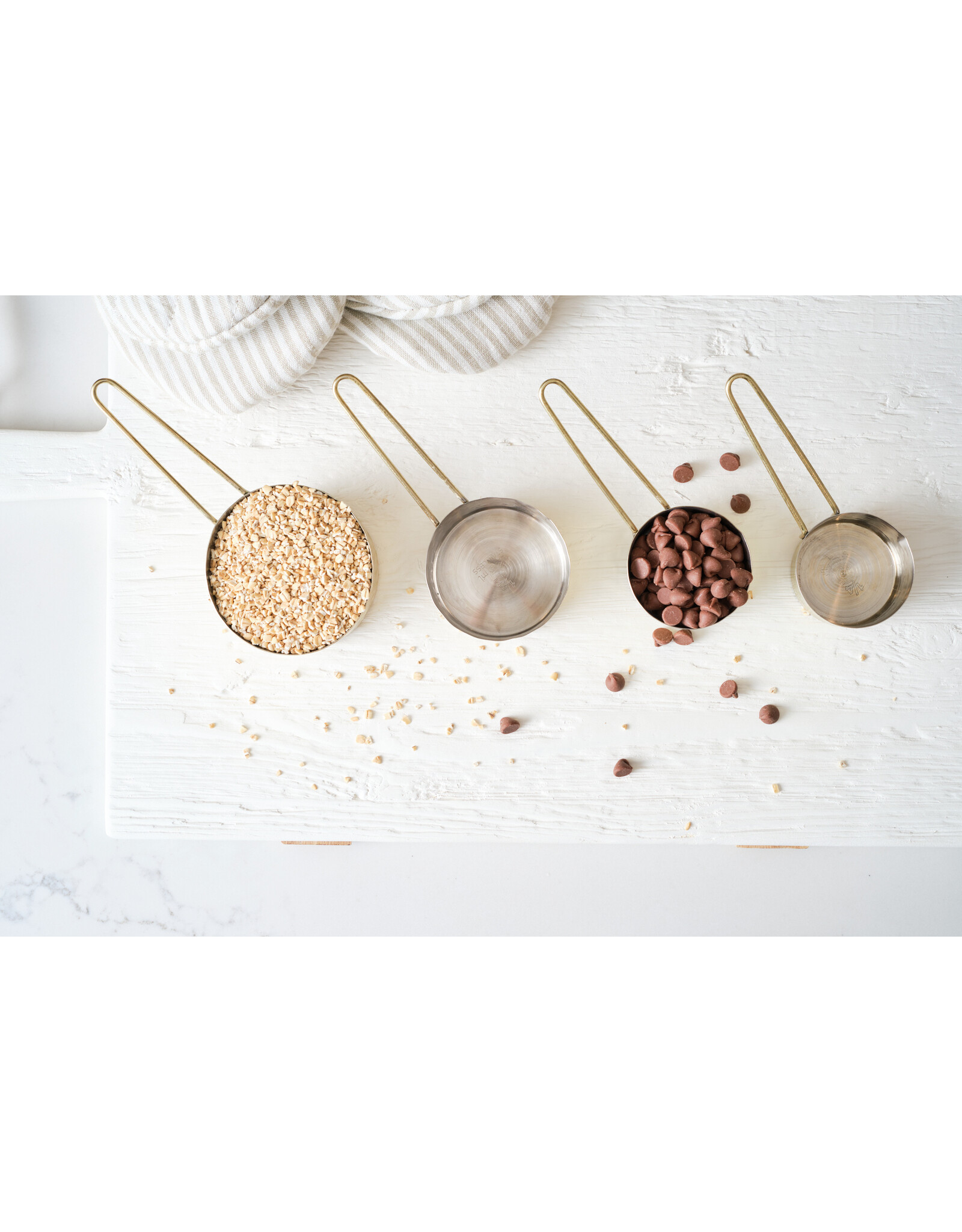 Hammered Gold Stainless Steel Measuring Cups