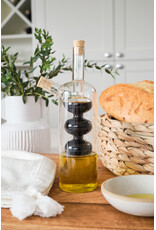 Glass Oil and Vinegar Cruet with Cork Stoppers