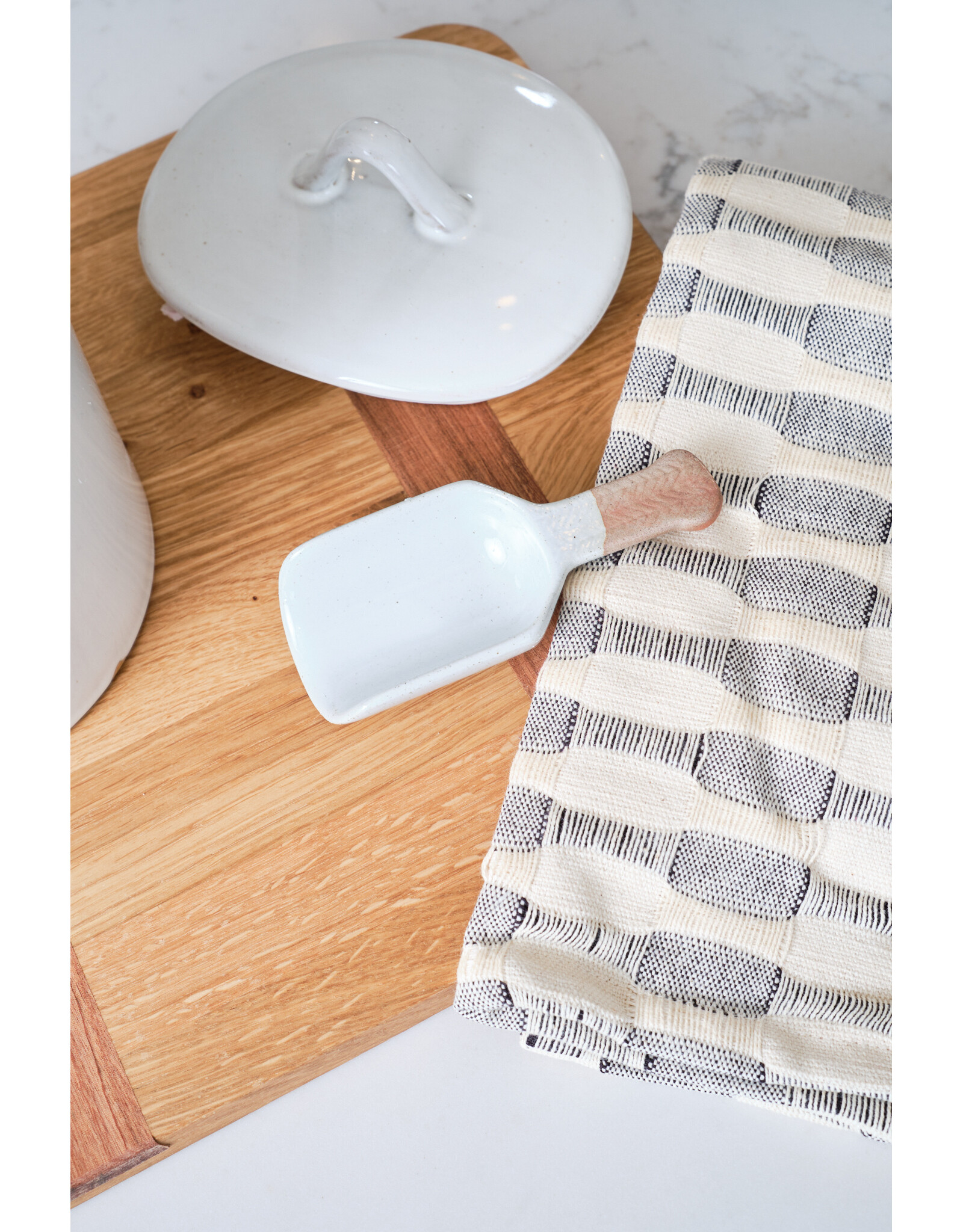 Porcelain Scoops, White, S/2