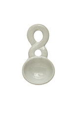 Stoneware Spoon Rest with Twisted Handle