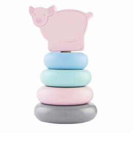 Pig Stacking Wood Toy