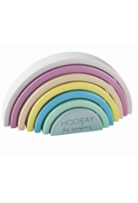 Blue Rainbow Wood Stacking Toy