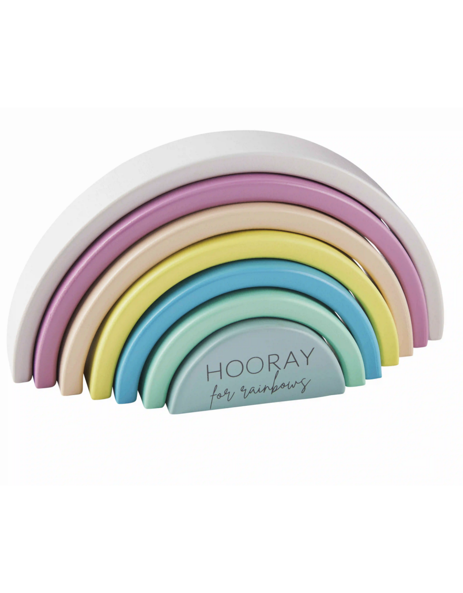Blue Rainbow Wood Stacking Toy