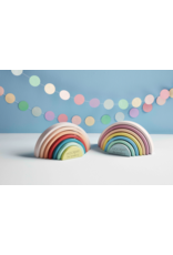 Blue Rainbow Wood Stacking Toy