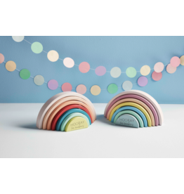 Blue Rainbow Wood Stacking Toy