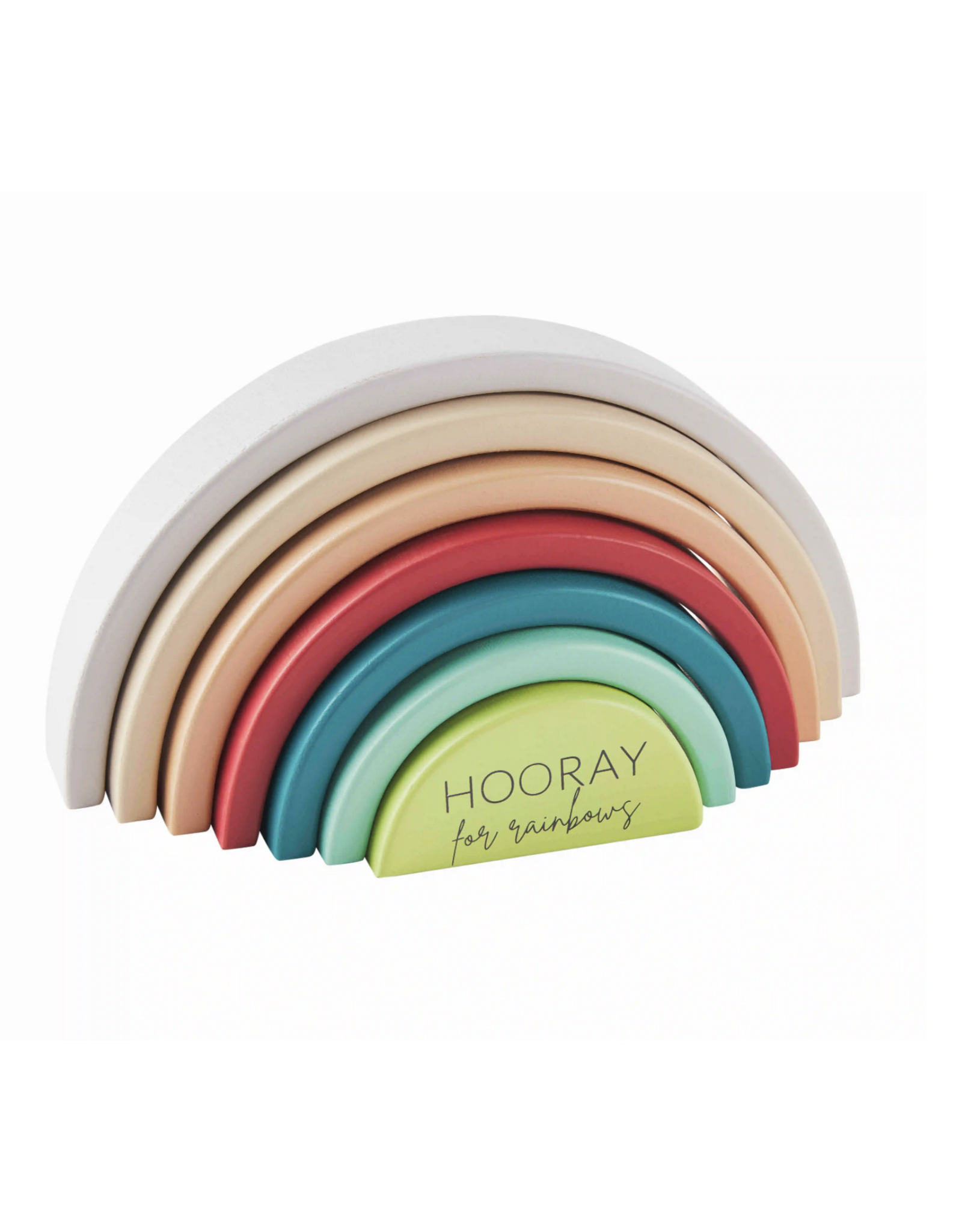 Green Wood Rainbow Stacking Toy
