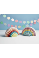 Green Wood Rainbow Stacking Toy