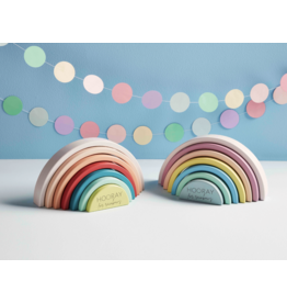 Green Wood Rainbow Stacking Toy
