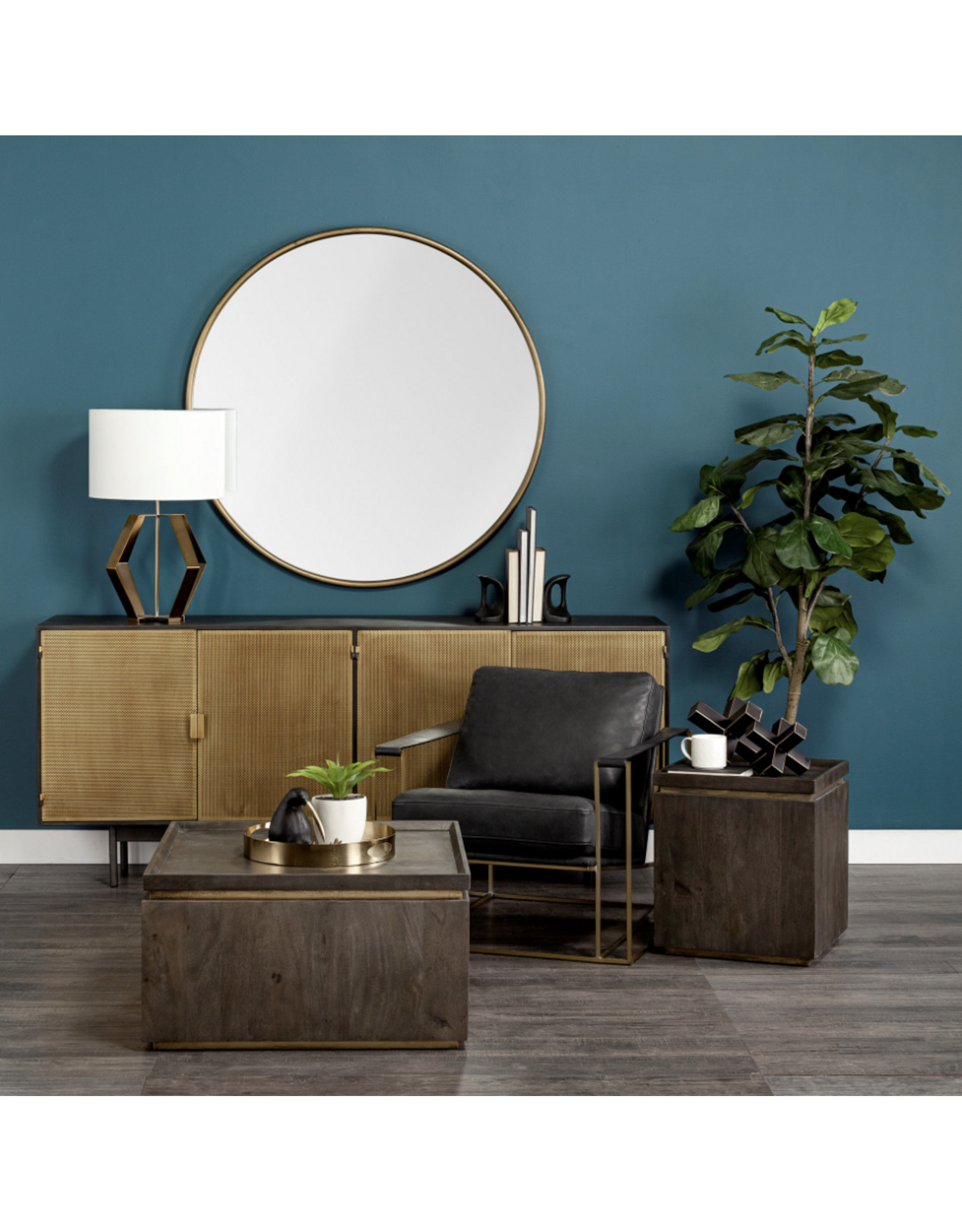 Piper Mirror, Gold - 47"