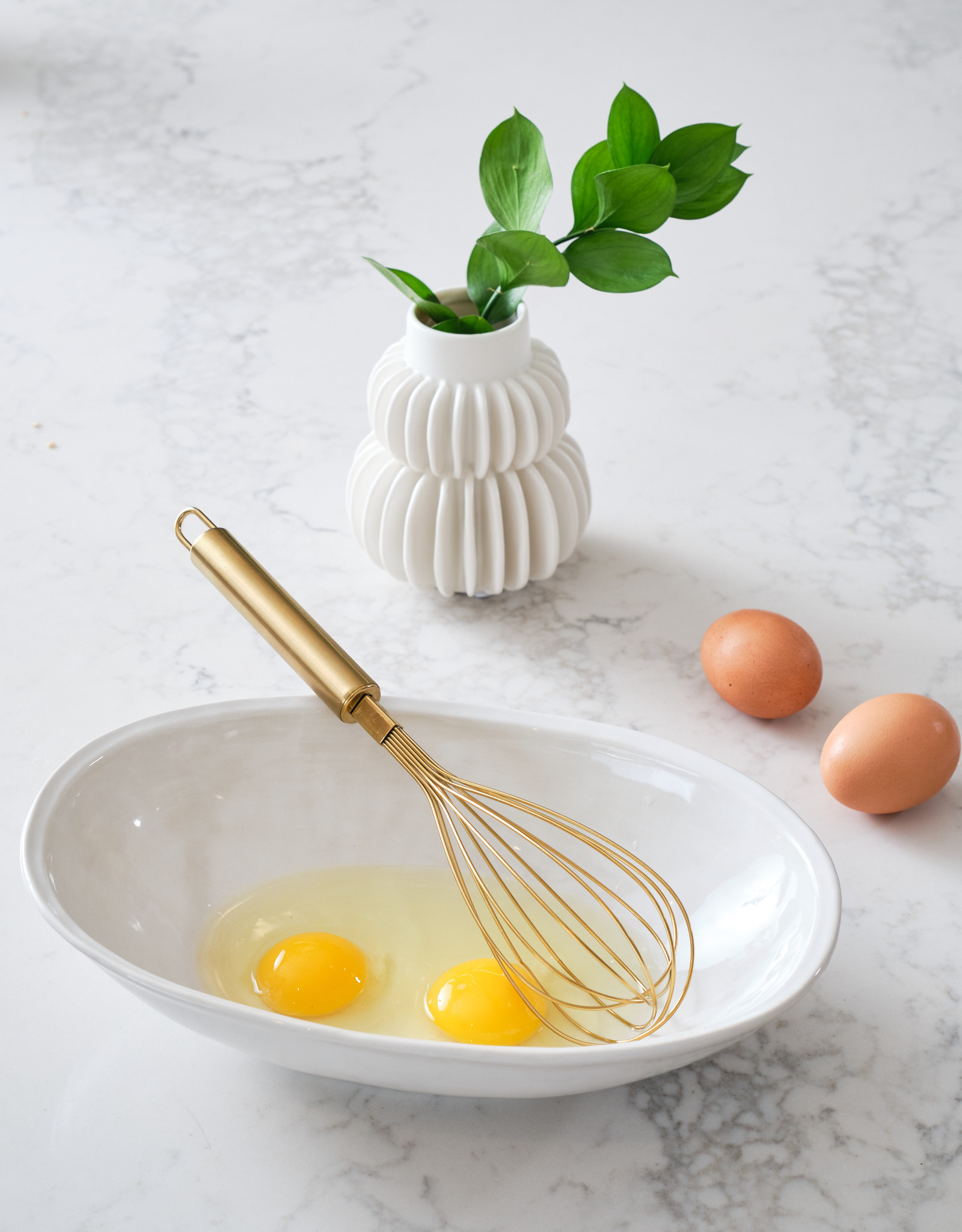 Stainless Steel Whisk, Gold Finish