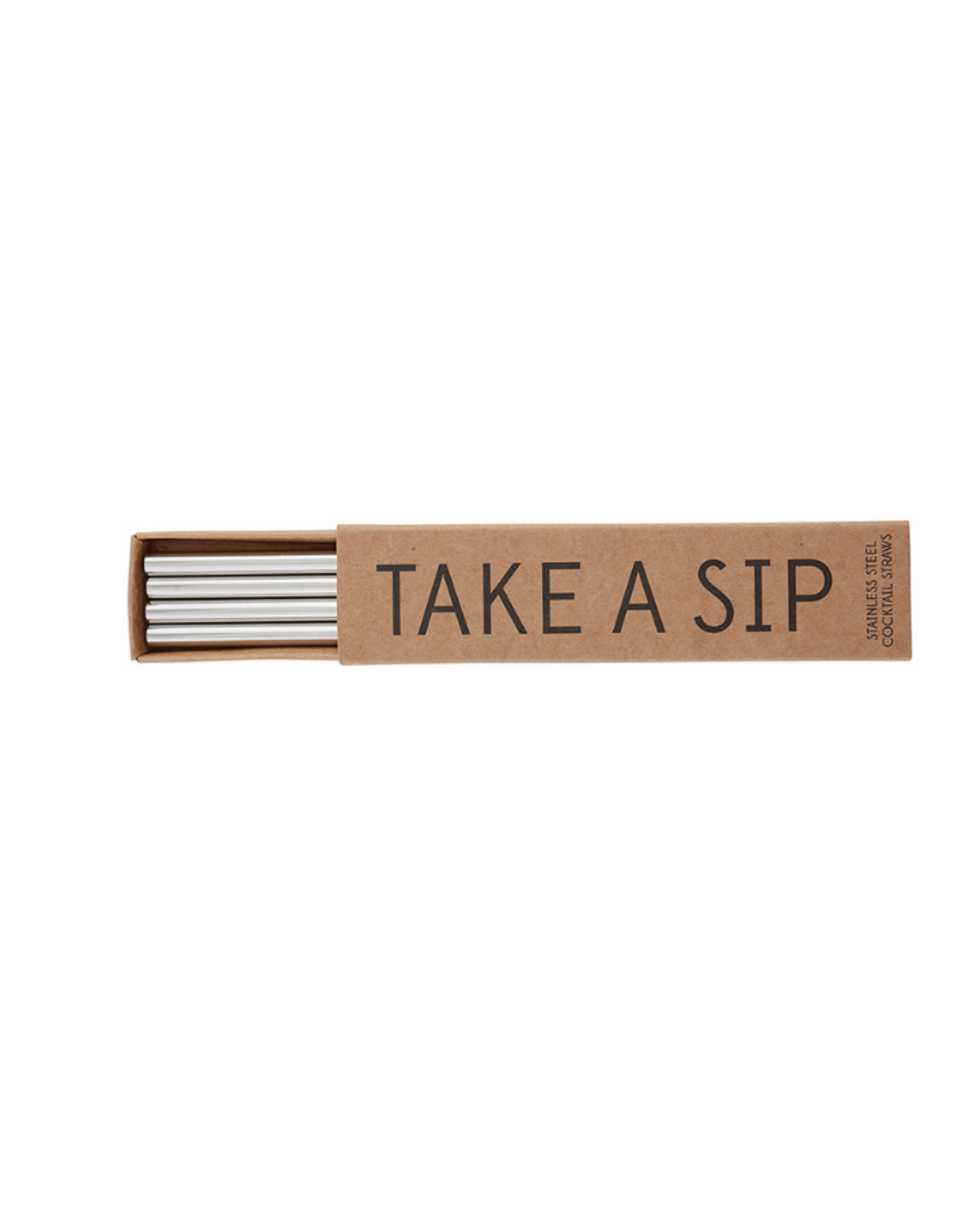 Take a Sip Stainless Cocktail Straws 4/pk