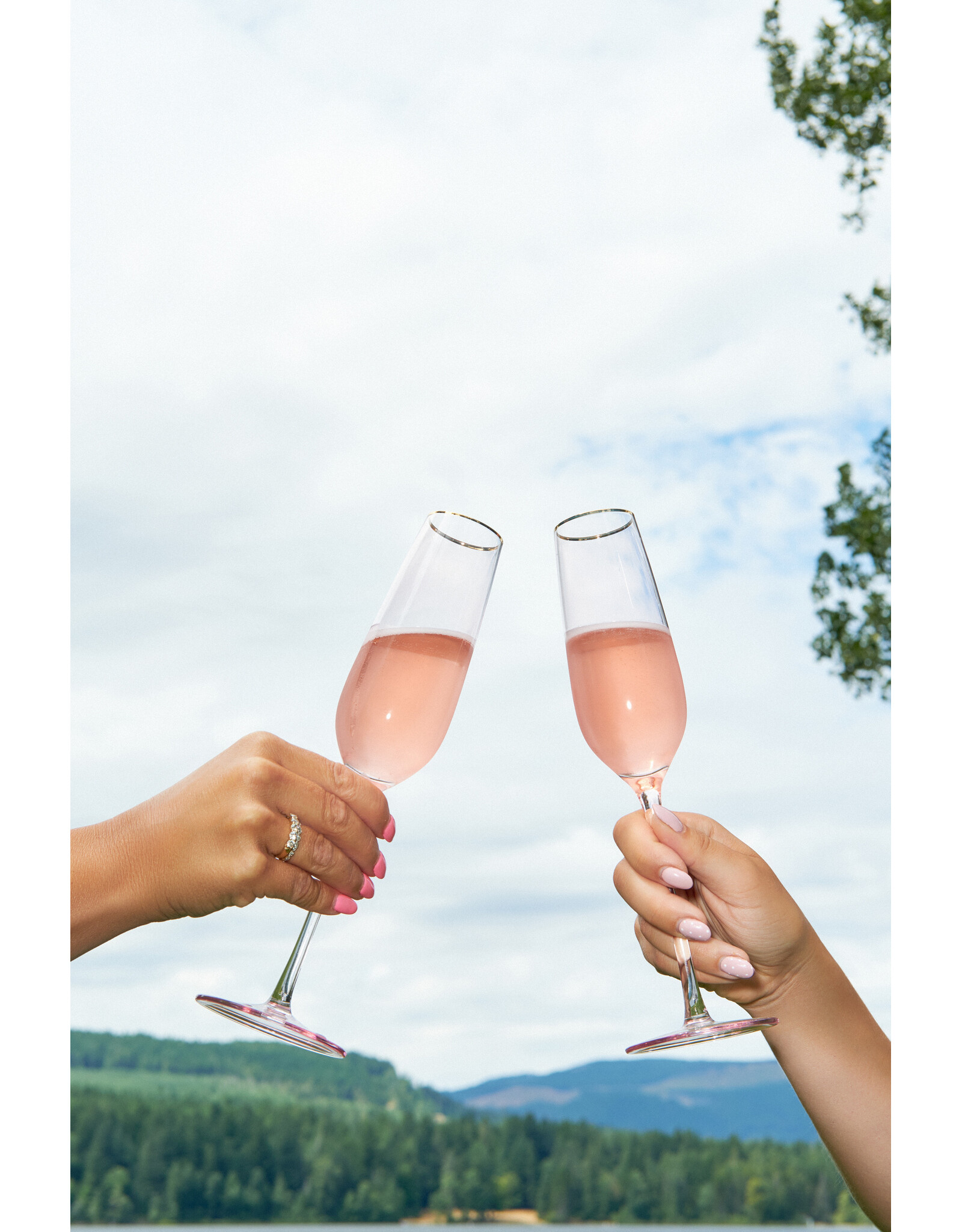 Rose Crystal Champagne Flute