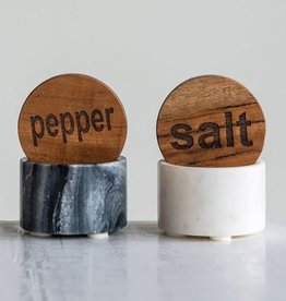 Marble Salt & Pepper Pinch Pots