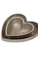 Silver Heart Bowl Large