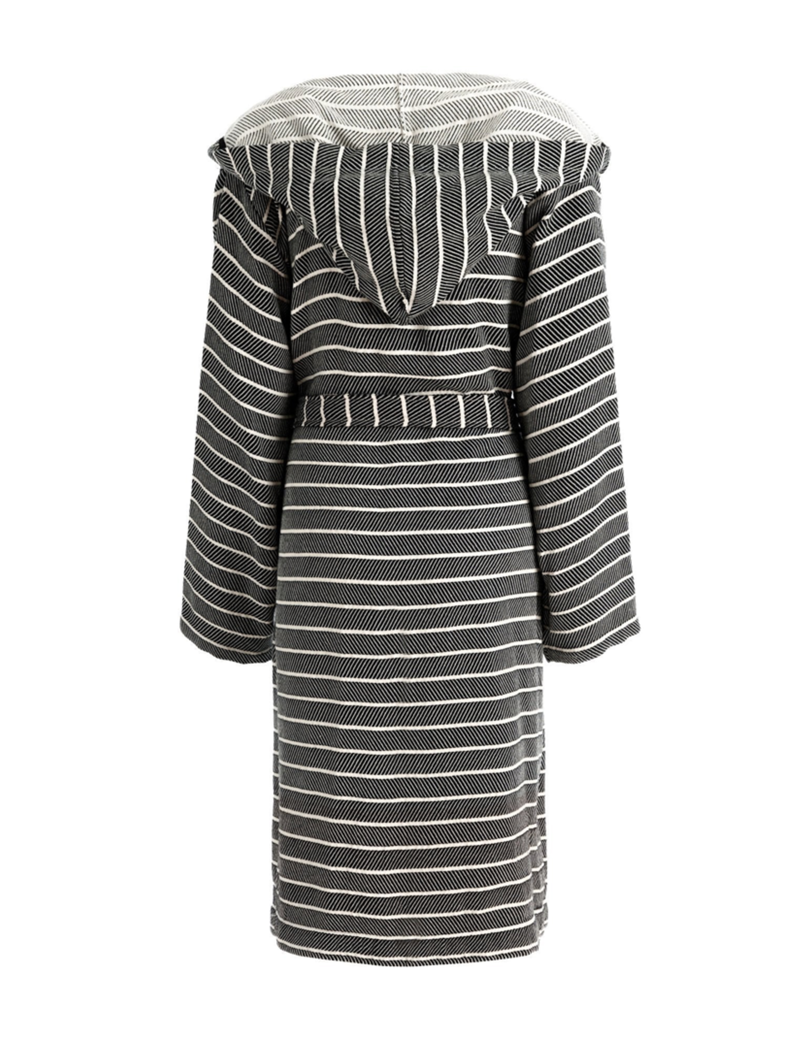 Cloud Soft Turkish Towel Robe - Black - S/M