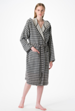 Cloud Soft Turkish Towel Robe - Black - S/M