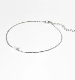 Mina bracelet/ Anklet Rhodium Plated