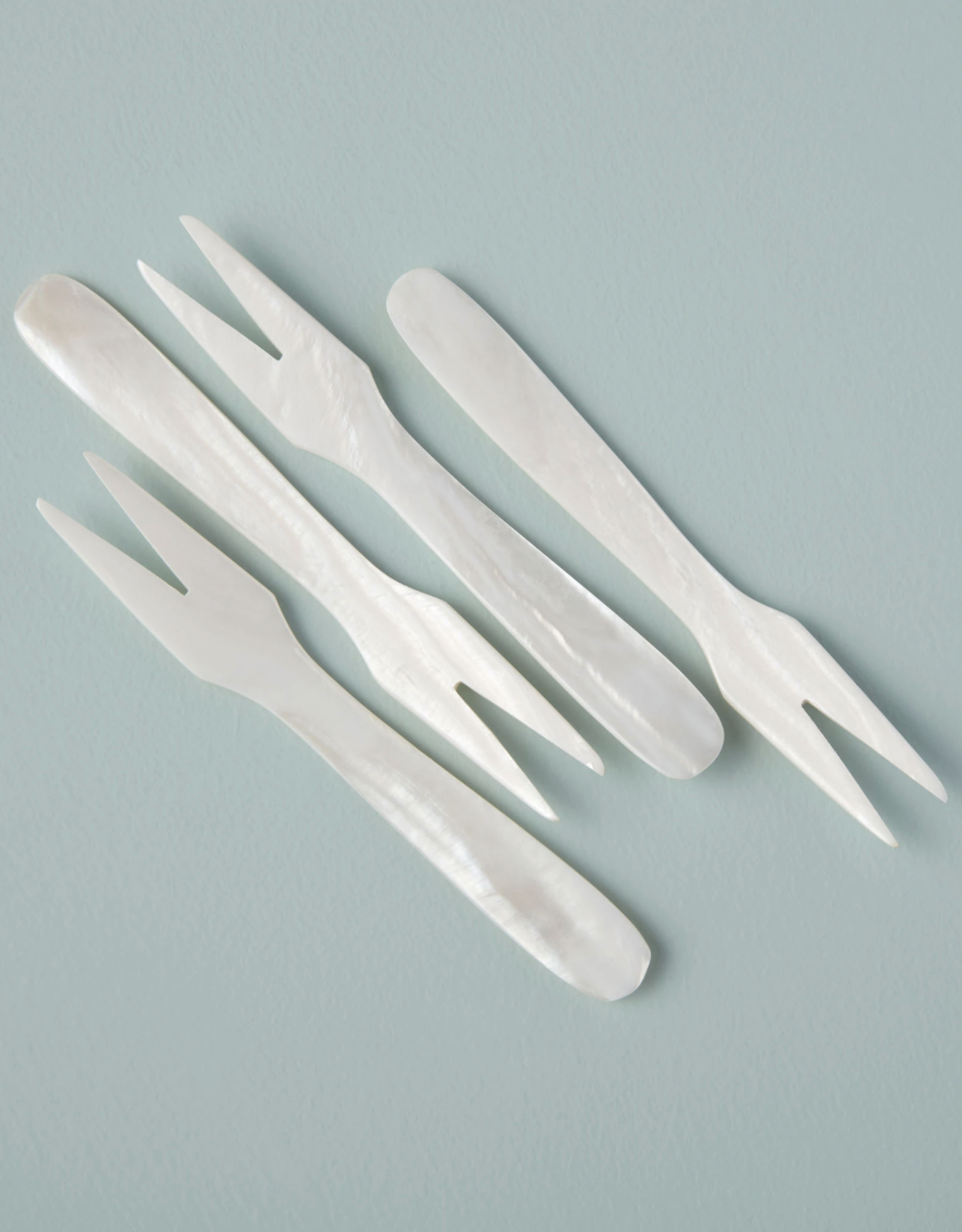 White Seashell Forks