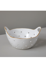 Tan Rim Stoneware Colander