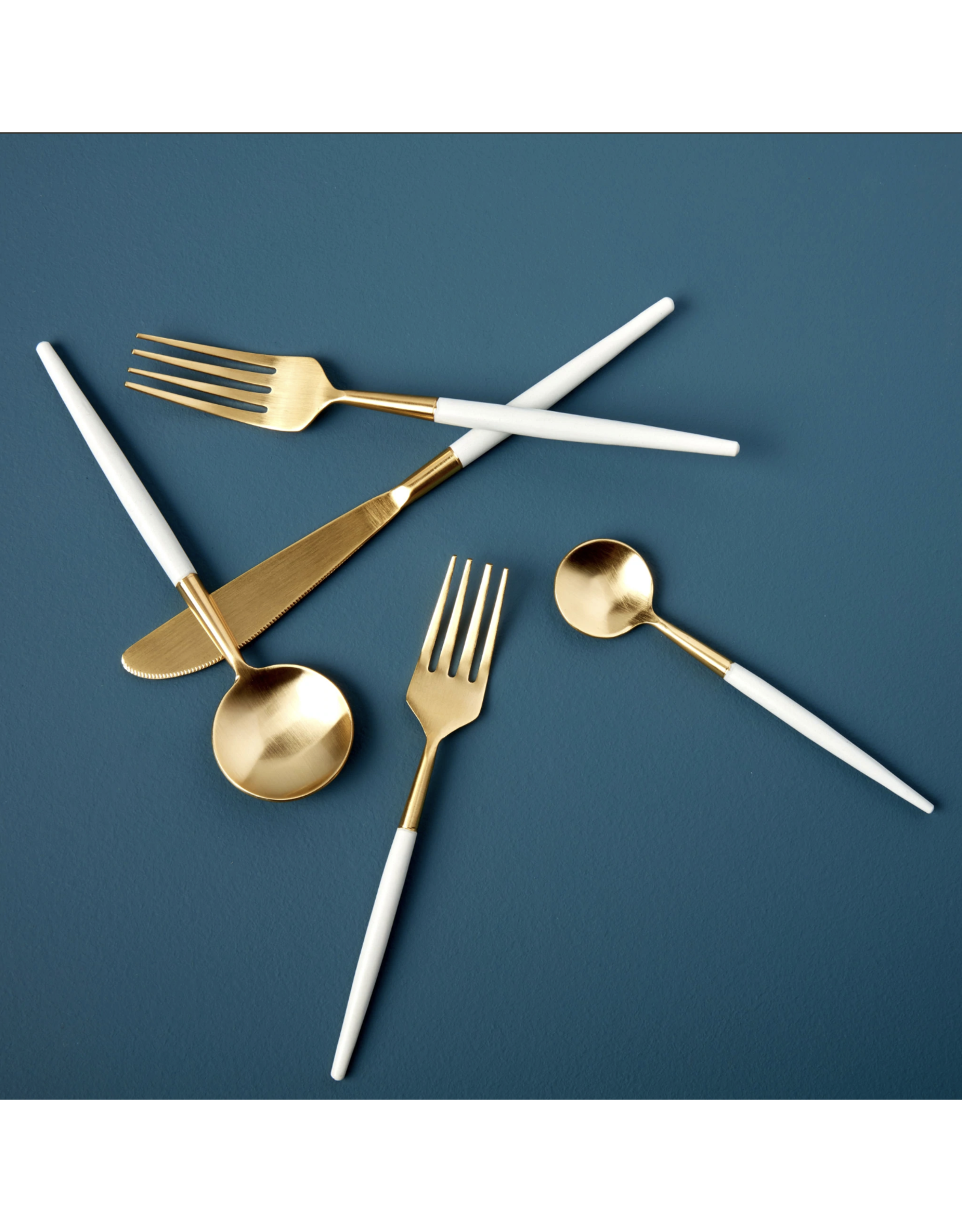 White & Gold Flatware