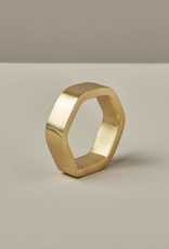 Hexagon Napkin Ring, Gold