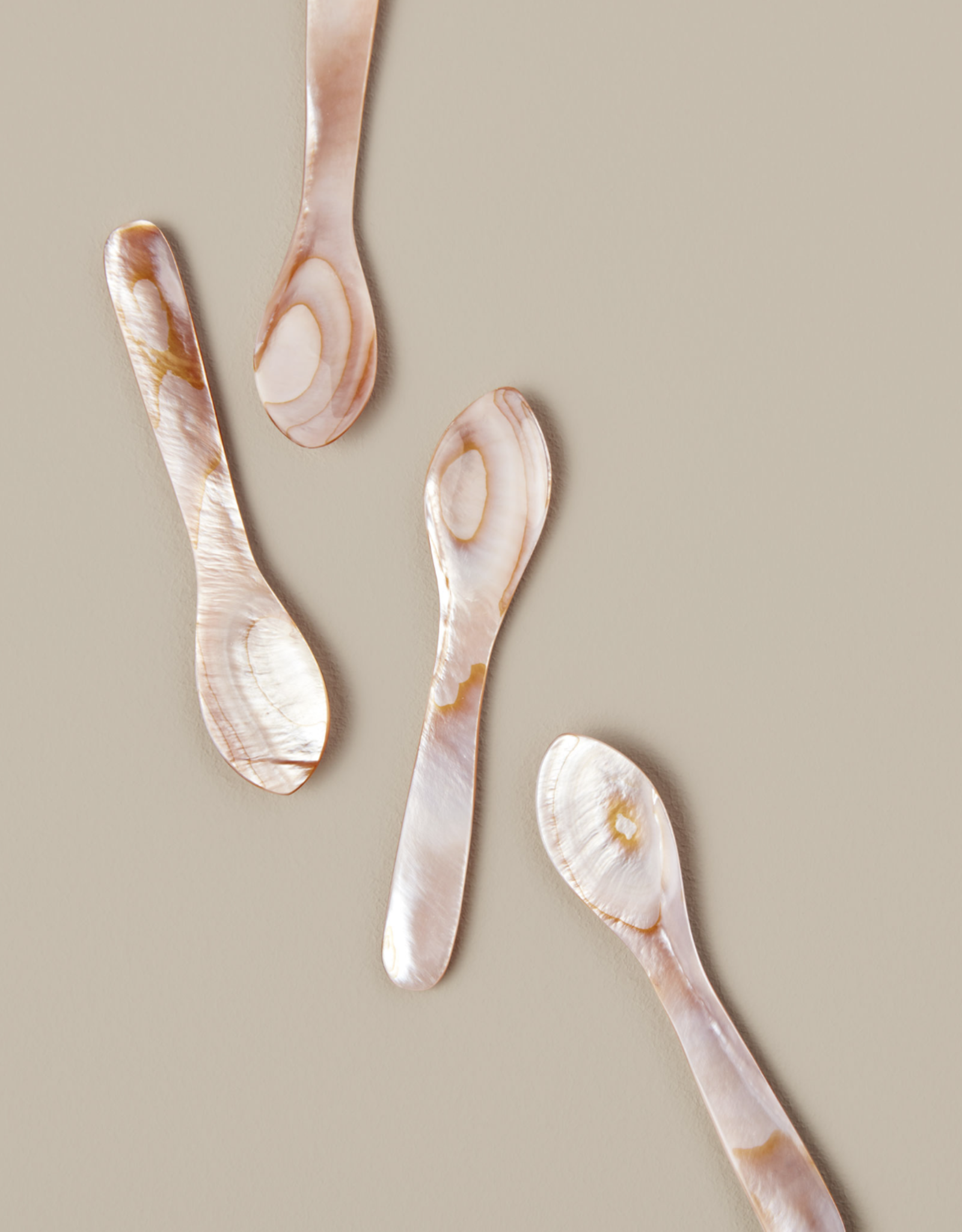 Pink & Brown Seashell Spoon, Large