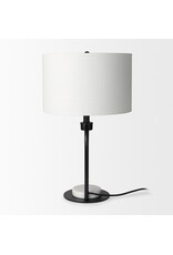 Sarah Arched Black Metal & Marble Table Lamp