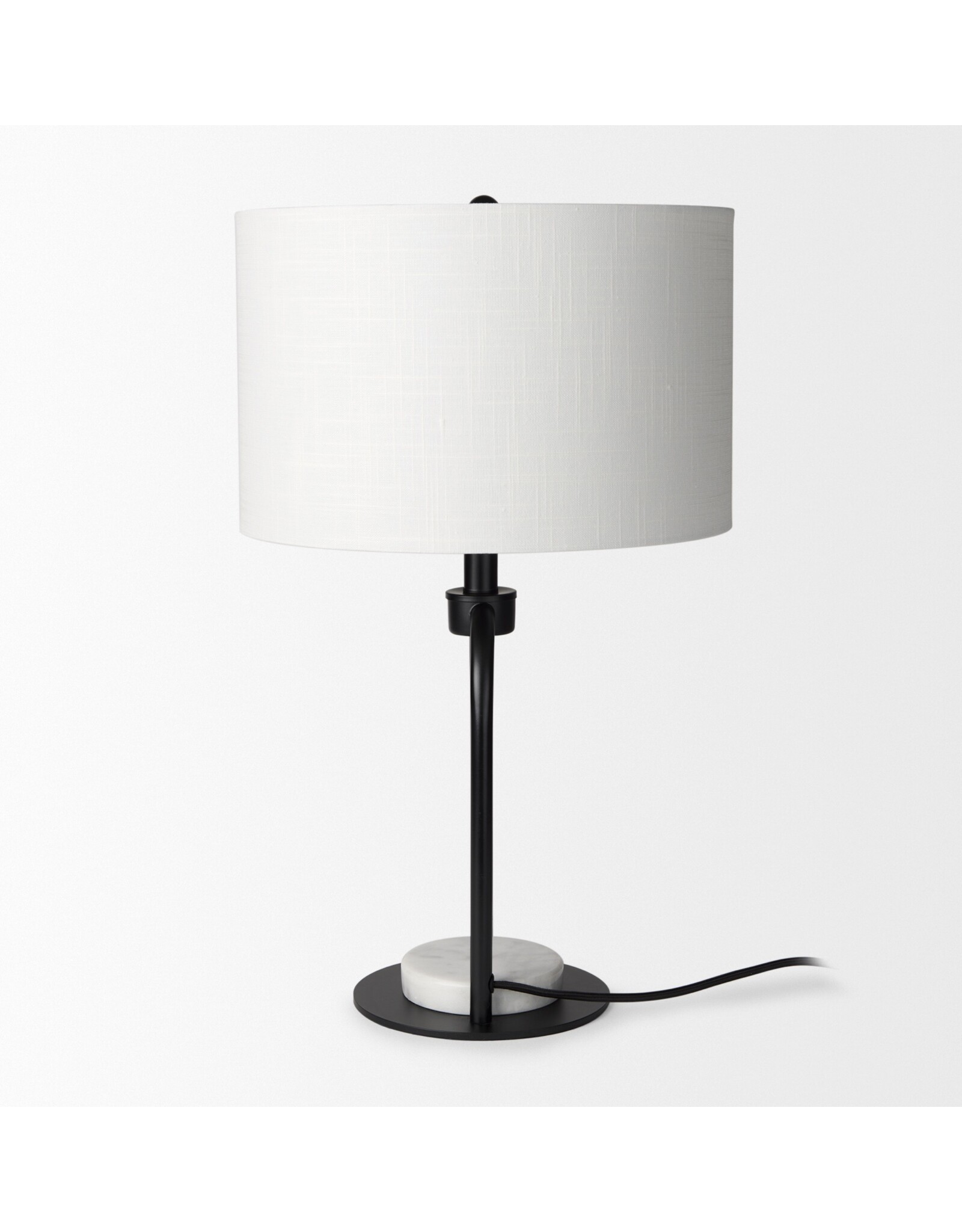 Sarah Arched Black Metal & Marble Table Lamp