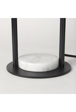 Sarah Arched Black Metal & Marble Table Lamp