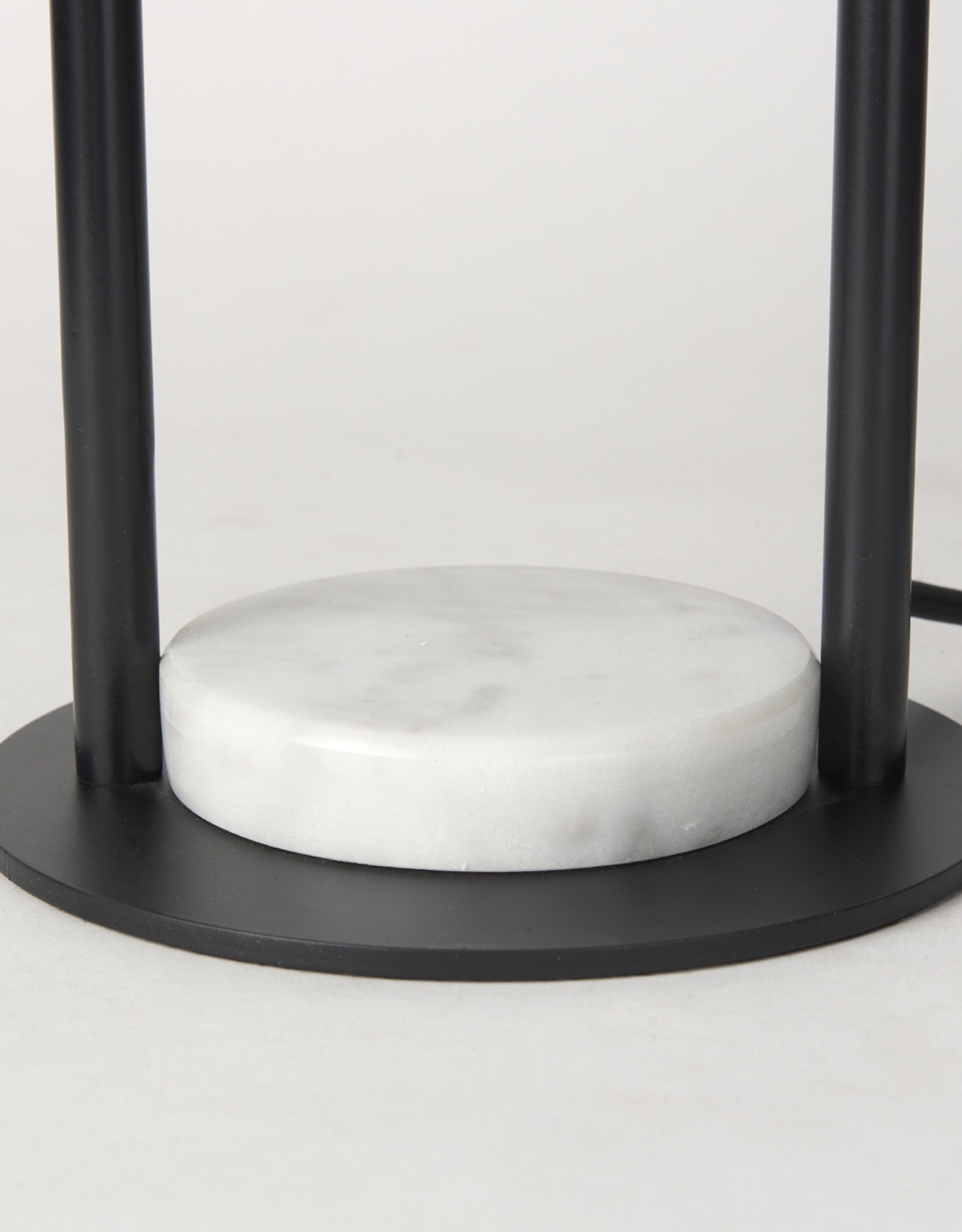 Sarah Arched Black Metal & Marble Table Lamp