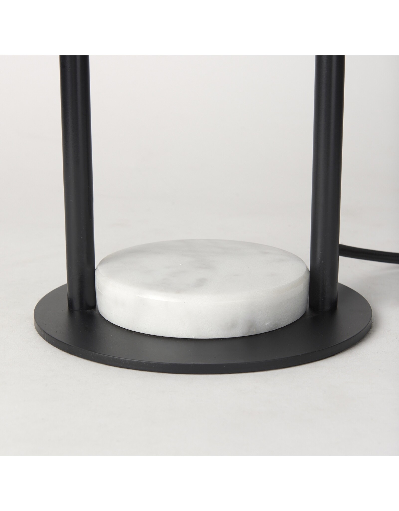 Sarah Arched Black Metal & Marble Table Lamp