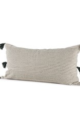 Charmaine Pillow with Green Fringe 14.0L x 26.0W x 0.2H