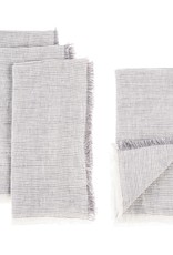 Linen Napkins- Grey Stripe  S/4