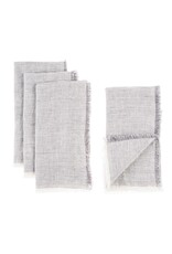Linen Napkins- Grey Stripe  S/4