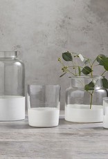 Bottle Vase with Matte White Base