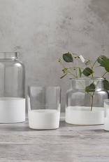 Jar Vase w/ Matte White Base