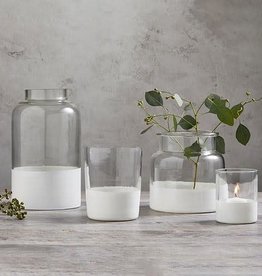 Jar Vase w/ Matte White Base