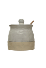 Stoneware Sugar Pot with Lid