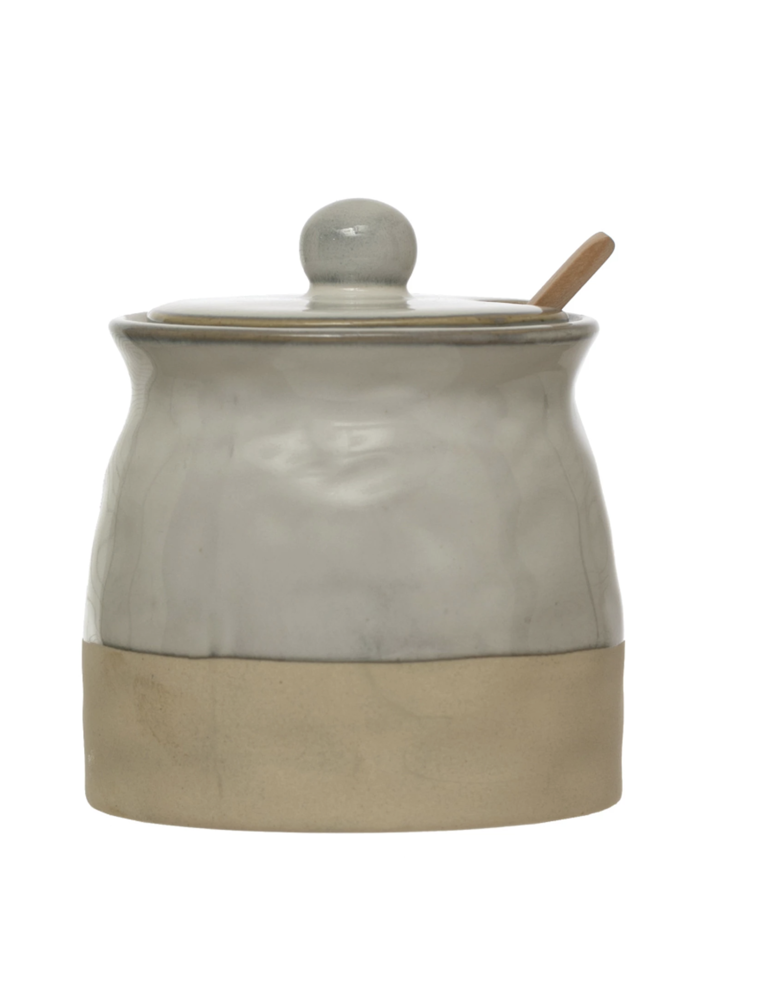 Stoneware Sugar Pot with Lid